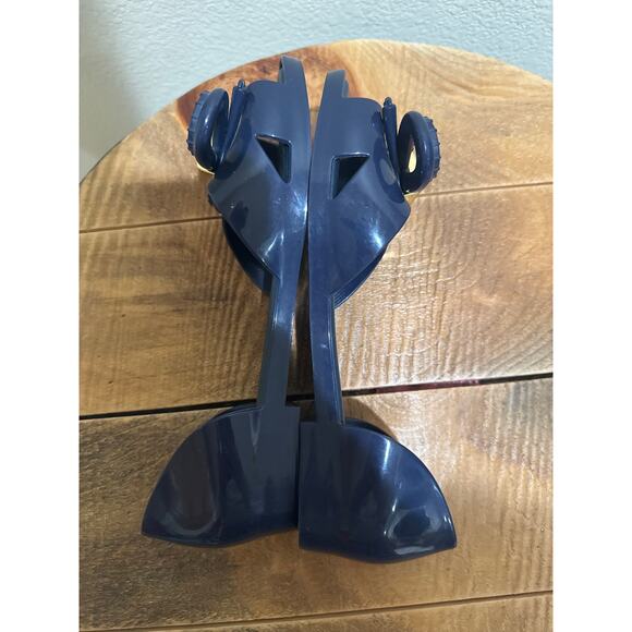 VITORINO Campos for Melissa Women's Seduction Open Toe Flats size 7 blue - Picture 6 of 7